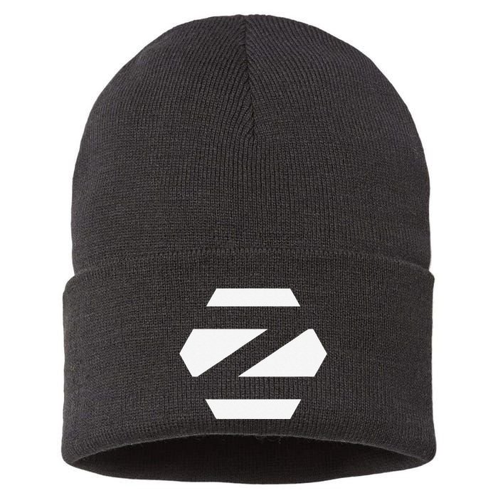 Linux Zorin Os With White Logo Open Source Os Sustainable Knit Beanie