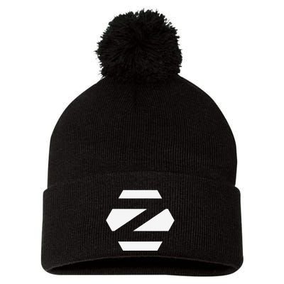 Linux Zorin Os With White Logo Open Source Os Pom Pom 12in Knit Beanie
