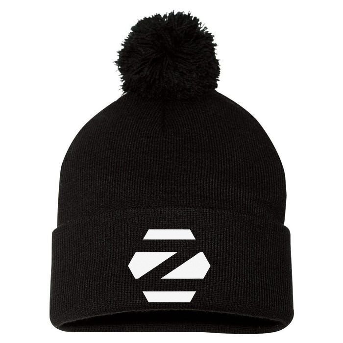 Linux Zorin Os With White Logo Open Source Os Pom Pom 12in Knit Beanie