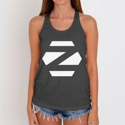 Linux Zorin Os With White Logo Open Source Os Women's Knotted Racerback Tank