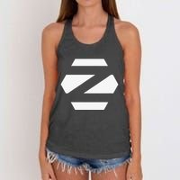 Linux Zorin Os With White Logo Open Source Os Women's Knotted Racerback Tank
