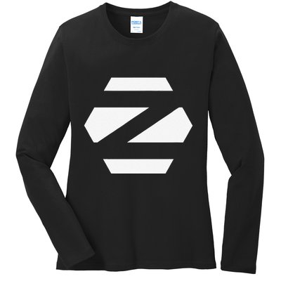 Linux Zorin Os With White Logo Open Source Os Ladies Long Sleeve Shirt