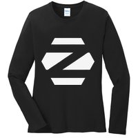 Linux Zorin Os With White Logo Open Source Os Ladies Long Sleeve Shirt