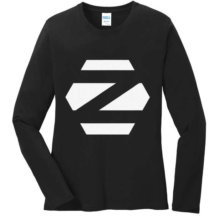 Linux Zorin Os With White Logo Open Source Os Ladies Long Sleeve Shirt