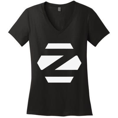 Linux Zorin Os With White Logo Open Source Os Women's V-Neck T-Shirt