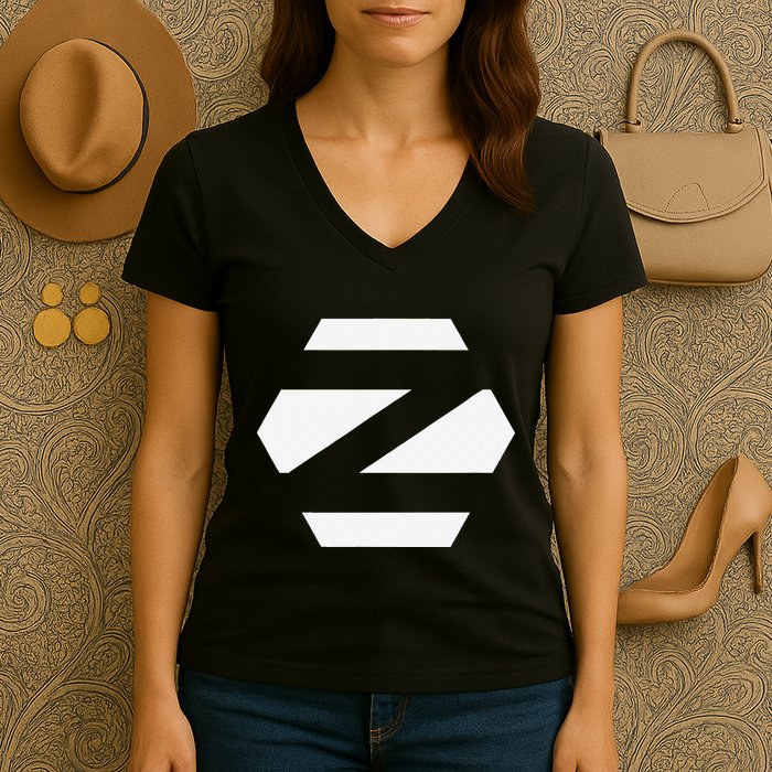 Linux Zorin Os With White Logo Open Source Os Women's V-Neck T-Shirt