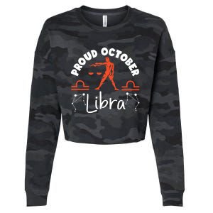 Libra Zodiac: Proud October Libra Gift Cropped Pullover Crew