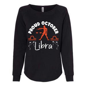 Libra Zodiac: Proud October Libra Gift Womens California Wash Sweatshirt