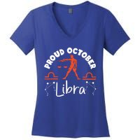 Libra Zodiac: Proud October Libra Gift Women's V-Neck T-Shirt