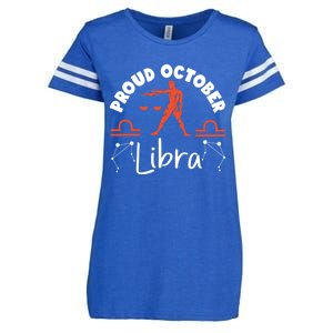 Libra Zodiac: Proud October Libra Gift Enza Ladies Jersey Football T-Shirt