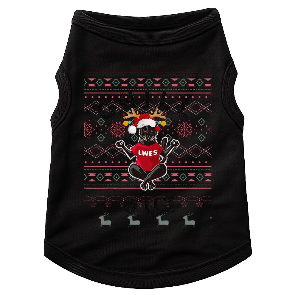 Lwes Zen Panther Ugly Sweater Doggie Tank