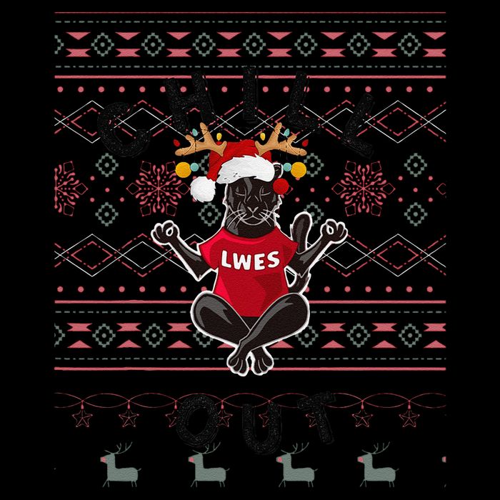 Lwes Zen Panther Ugly Sweater V-Neck T-Shirt