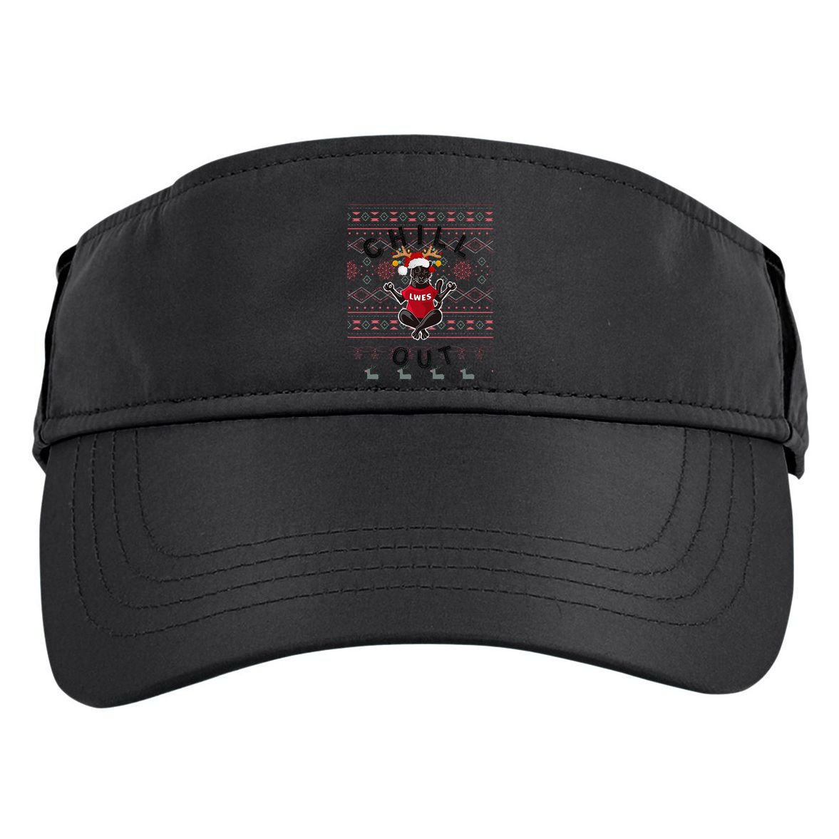 Lwes Zen Panther Ugly Sweater Adult Drive Performance Visor