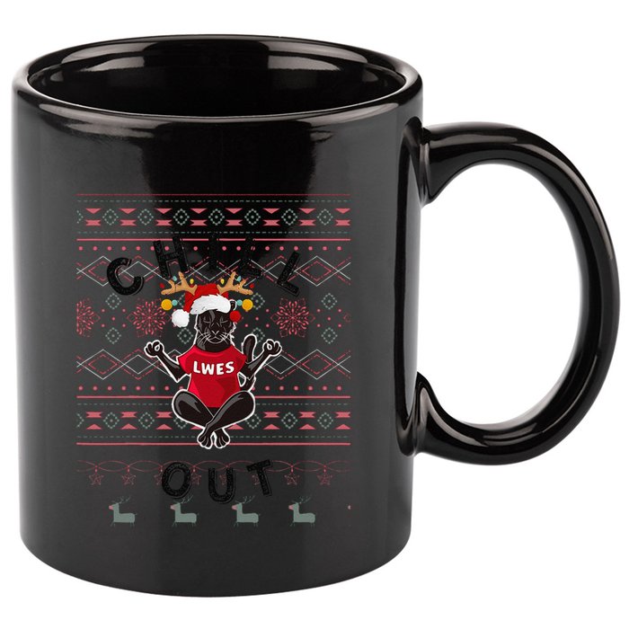Lwes Zen Panther Ugly Sweater 11oz C Handle Ceramic Mug