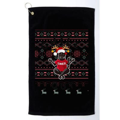 Lwes Zen Panther Ugly Sweater Golf Towel
