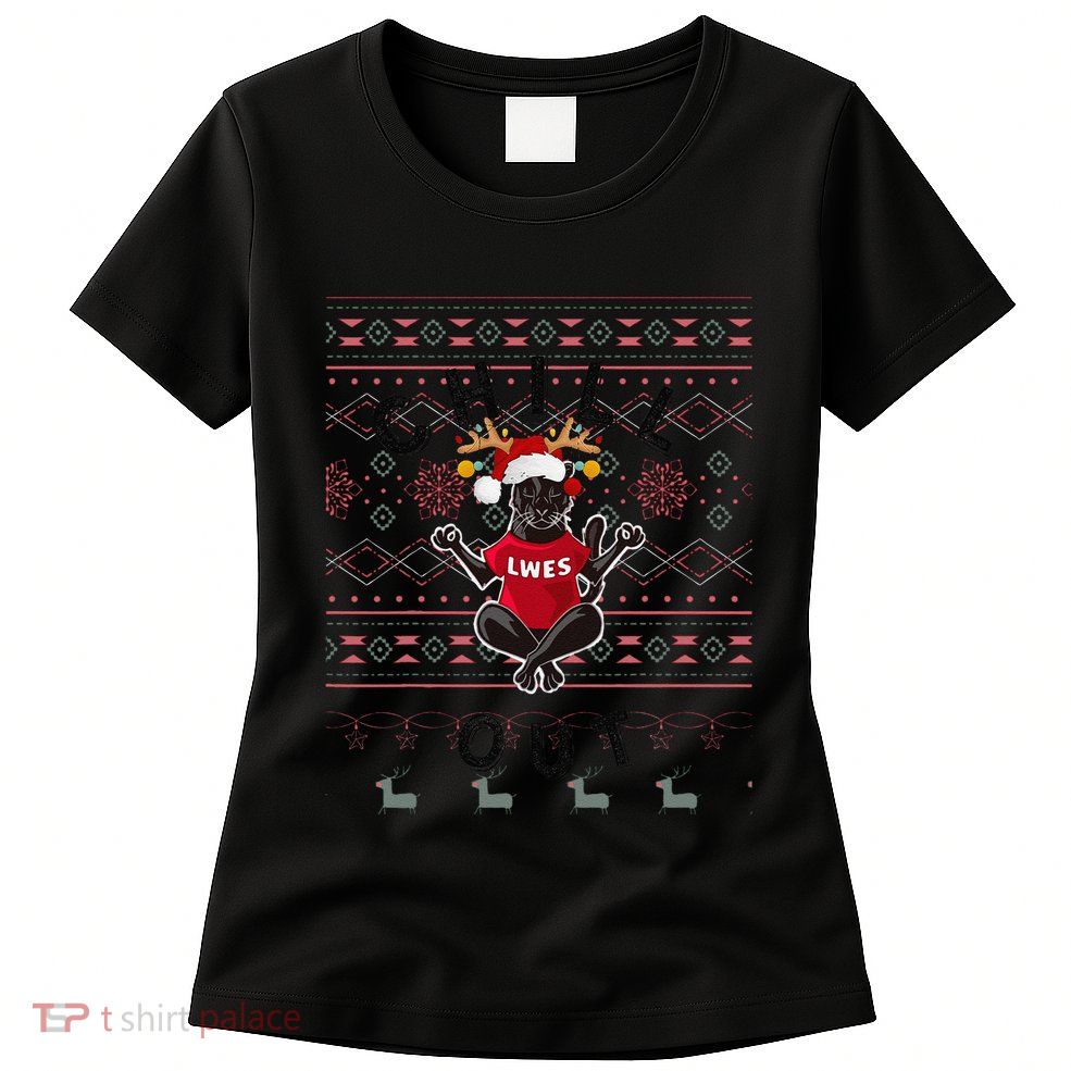 Lwes Zen Panther Ugly Sweater Womens T-Shirt