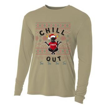 Lwes Zen Panther Ugly Sweater Cooling Performance Long Sleeve Crew