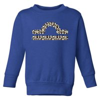 Libra Zodiac Sign Leopard Gift Toddler Sweatshirt