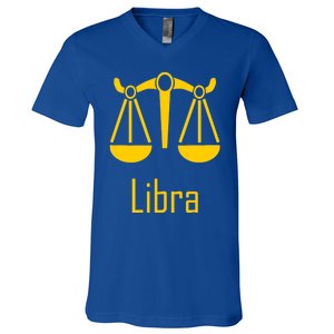 Libra Zodiac Scales Birthday Horoscope Sign Astrology Funny Gift V-Neck T-Shirt