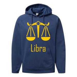 Libra Zodiac Scales Birthday Horoscope Sign Astrology Funny Gift Performance Fleece Hoodie