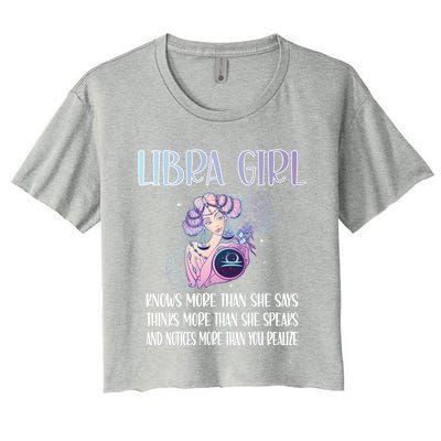 Libra Zodiac Sign Libra Horoscope Astrology Meaningful Gift Women's Crop Top Tee