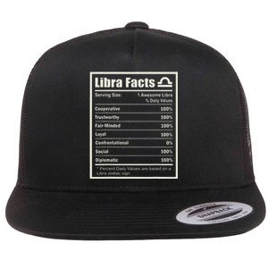 Libra Zodiac Sign Fun Facts Wo Birthday Flat Bill Trucker Hat