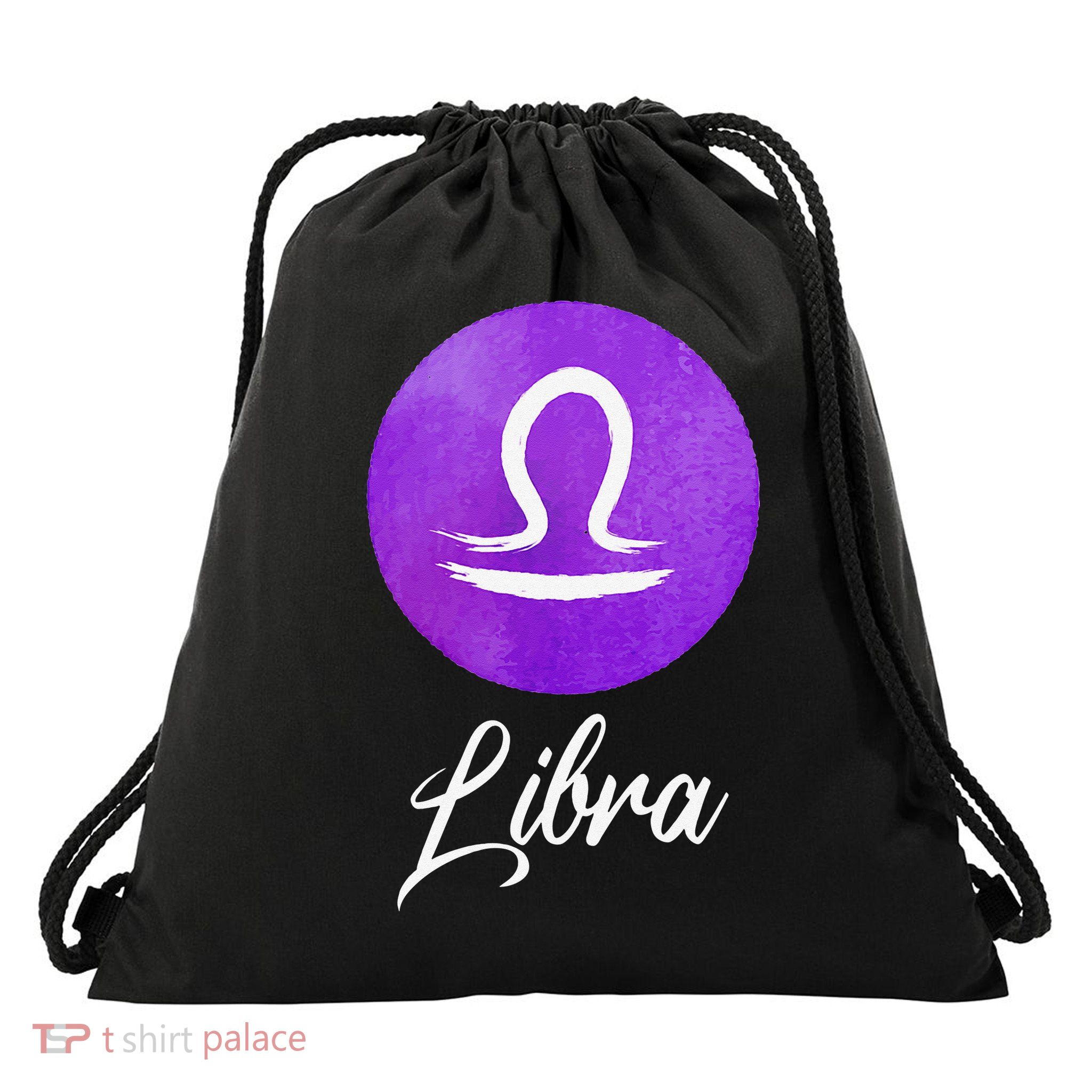 Libra Zodiac Sign Drawstring Bag