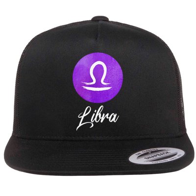 Libra Zodiac Sign Flatbill Hat