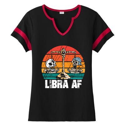 Libra Zodiac Sign Horoscope Astrology Gift Ladies Halftime Notch Neck Tee