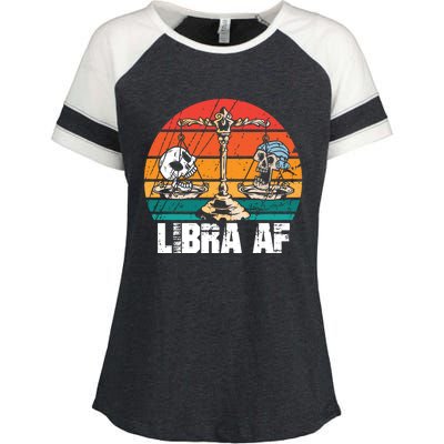 Libra Zodiac Sign Horoscope Astrology Gift Enza Ladies Jersey Colorblock Tee