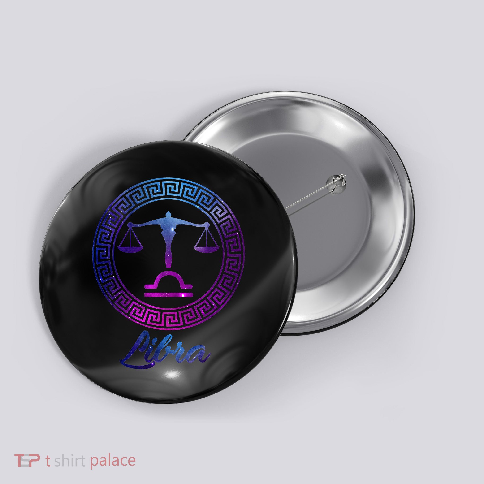 Libra Zodiac Sign Button