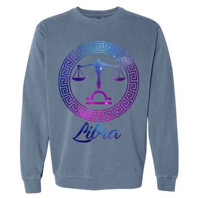 Libra Zodiac Sign Garment-Dyed Sweatshirt