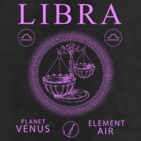 Libra Zodiac Sign Gift 7 Panel Mesh Trucker Snapback Hat