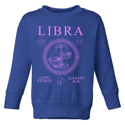 Libra Zodiac Sign Gift Toddler Sweatshirt