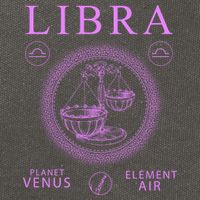 Libra Zodiac Sign Gift Cotton Canvas Backpack
