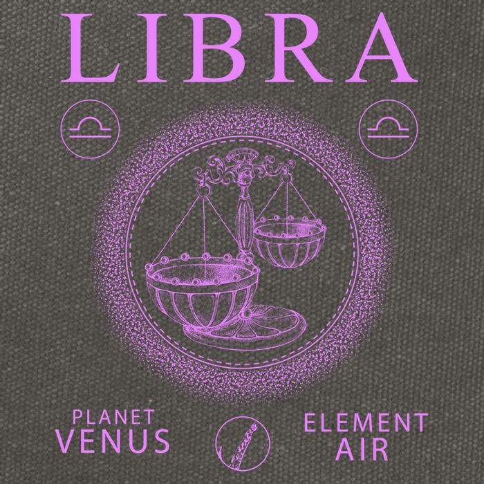 Libra Zodiac Sign Gift Cotton Canvas Backpack