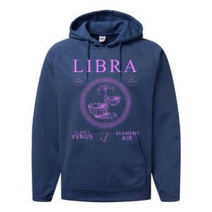 Libra Zodiac Sign Gift Performance Fleece Hoodie