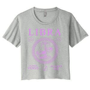 Libra Zodiac Sign Gift Women's Crop Top Tee