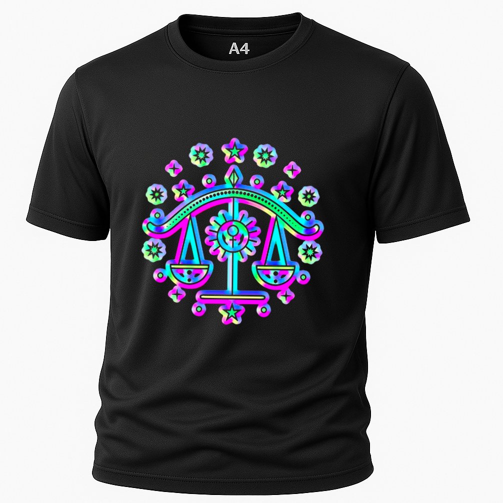 Libra Zodiac Sign Gift Cooling Performance Crew T-Shirt