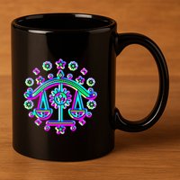Libra Zodiac Sign Gift 11oz C Handle Ceramic Mug