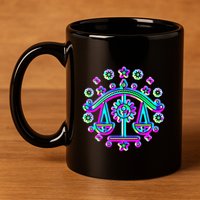 Libra Zodiac Sign Gift 11oz C Handle Ceramic Mug