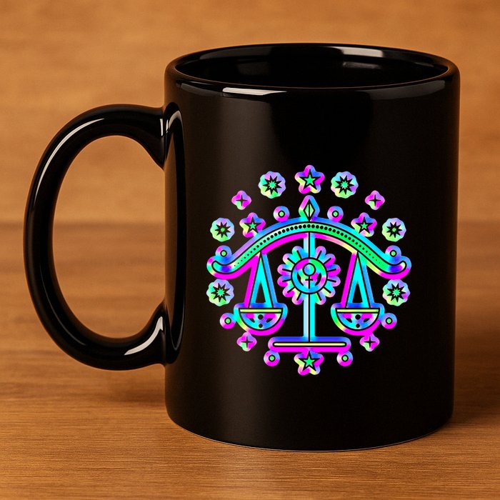 Libra Zodiac Sign Gift 11oz C Handle Ceramic Mug