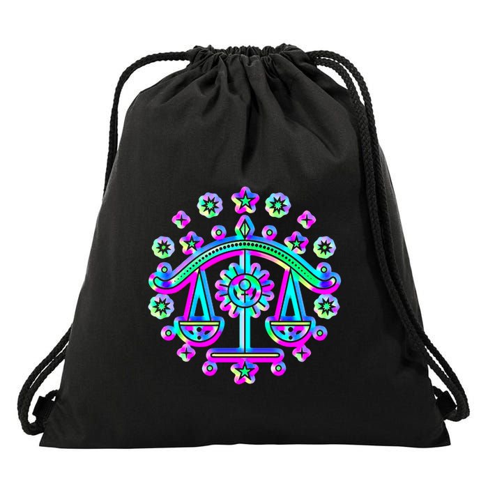 Libra Zodiac Sign Gift Drawstring Bag