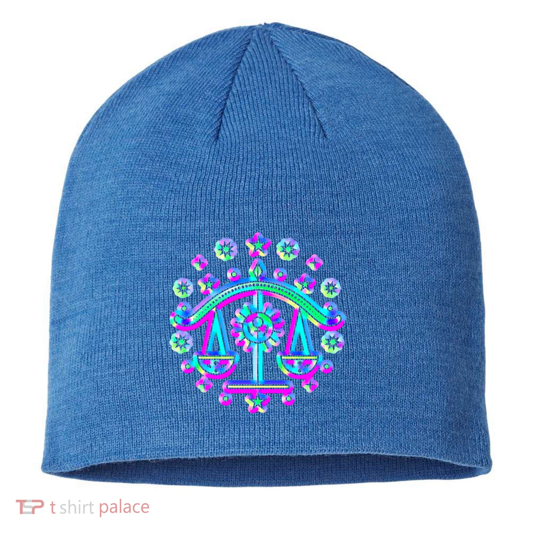 Libra Zodiac Sign Gift Sustainable Beanie