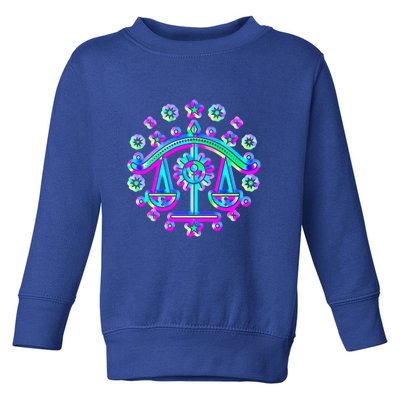 Libra Zodiac Sign Gift Toddler Sweatshirt