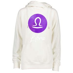 Libra Zodiac Sign Cool Gift Womens Funnel Neck Pullover Hood