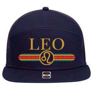 Leo Zodiac Sign Astrology Horoscope Fashion 7 Panel Mesh Trucker Snapback Hat