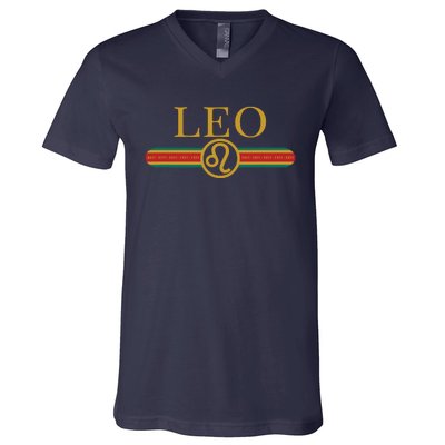 Leo Zodiac Sign Astrology Horoscope Fashion V-Neck T-Shirt