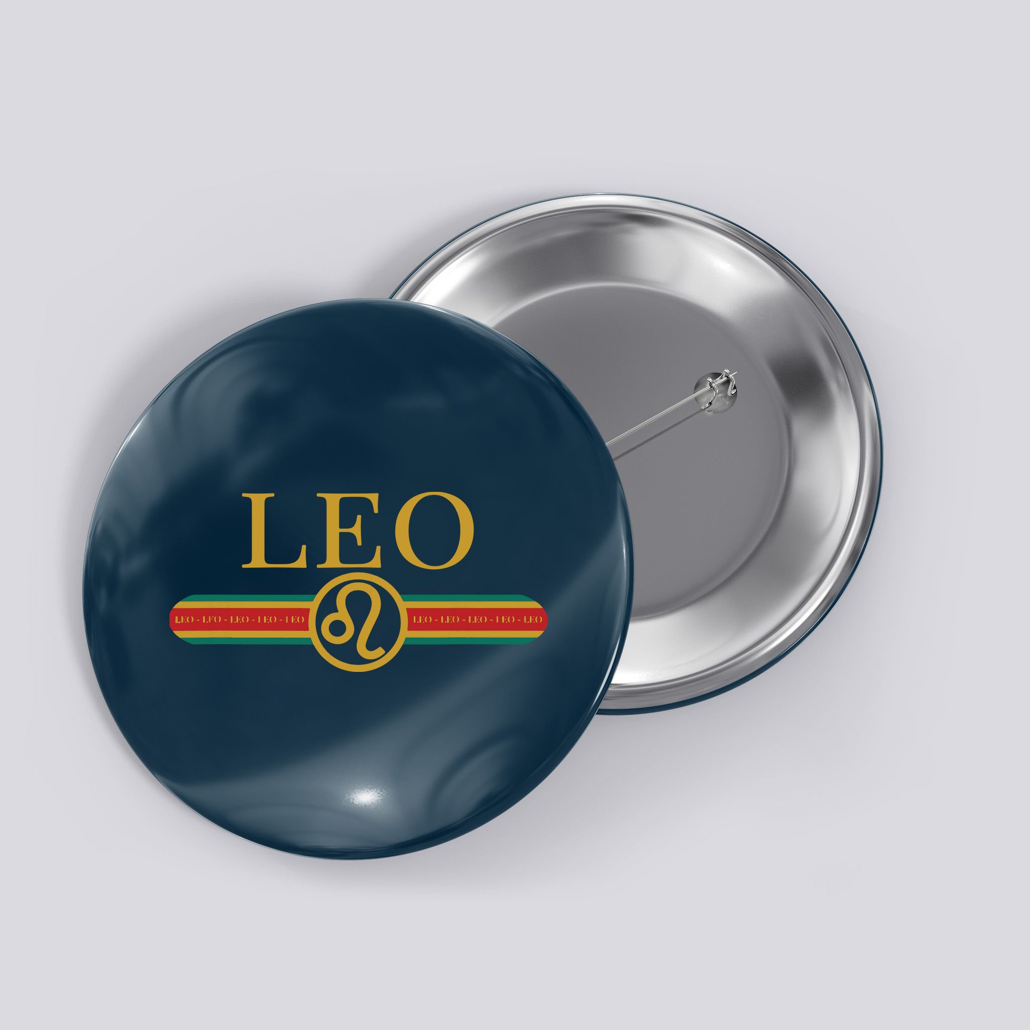 Leo Zodiac Sign Astrology Horoscope Fashion Button
