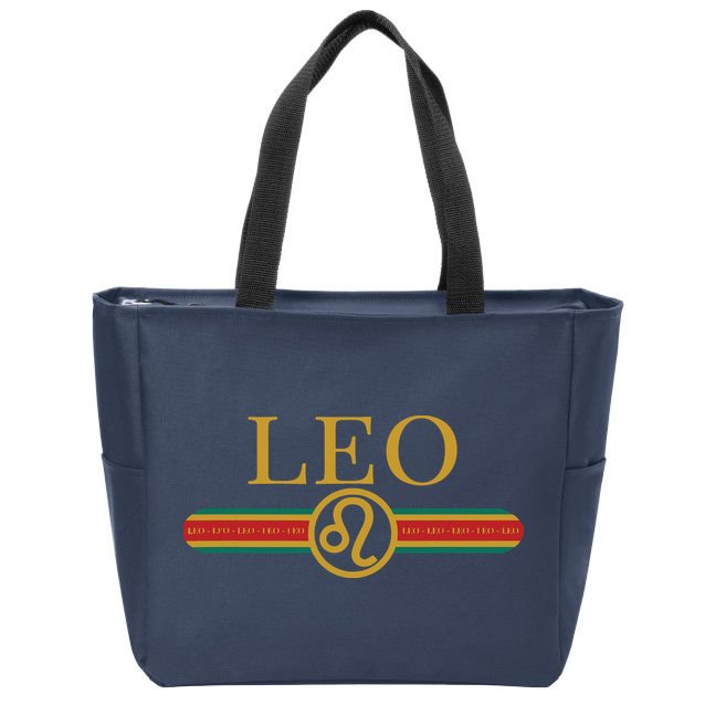 Leo Zodiac Sign Astrology Horoscope Fashion Zip Tote Bag